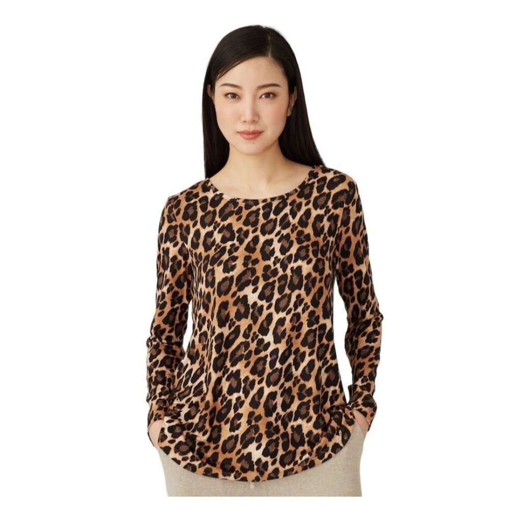 NATORI $48 OMBRE LEOPARD MIRAGE LOUNGE‎ TOP SZ S NEW WITH TAG